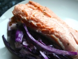 Cook for the Cure: Chopped Edition- Steamed Salmon with Warm Cherry Slaw